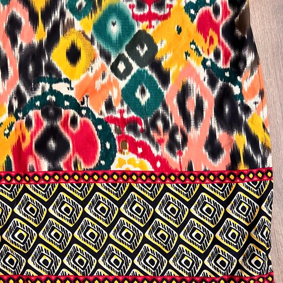 Angie One Shoulder Asymmetrical Colorful Festival Artsy Maxi Dress Sz S - Picture 6 of 11